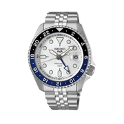 Seiko 5 Sports SKX GMT Sky Blue, Silver Cloud White Dial Stainless Steel Watch - SSK033K1