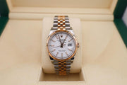 Rolex | Datejust | 126231 | Rose gold | 36 x 44 mm | Gold/Steel | White | Automatic