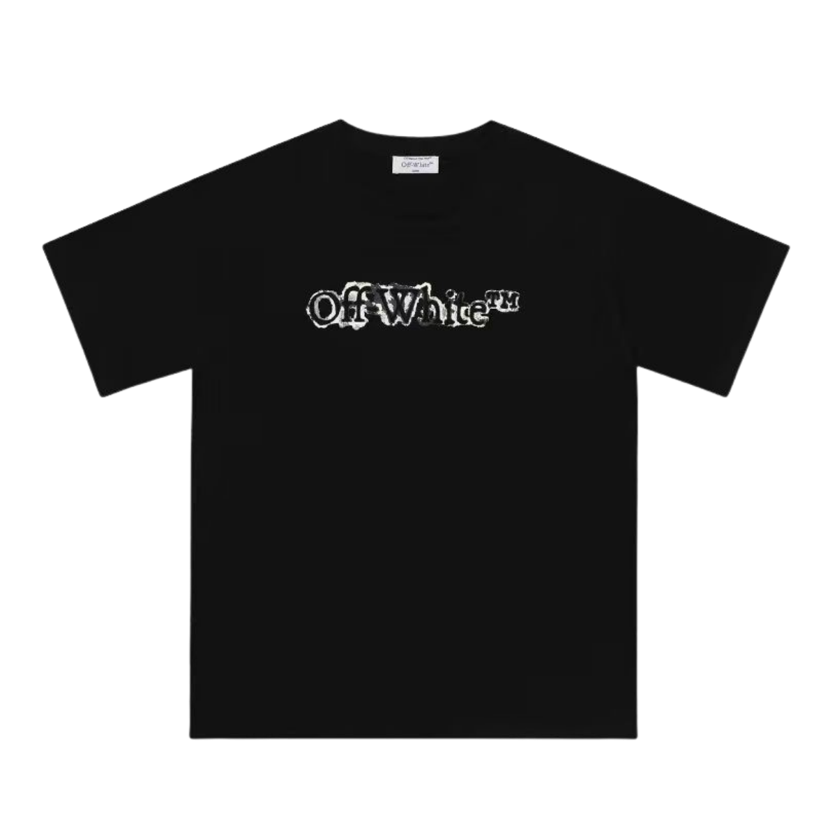 Off-White Black Cotton Crewneck T-Shirt