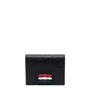 3-Bow Double Card Holder in Pebble Grain Leather