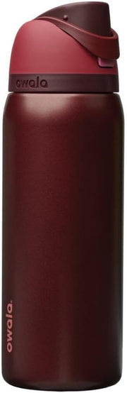 Owala FreeSip Insulated Stainless Steel Water Bottle with Straw, BPA-Free Sports Water Bottle, Great for Travel Black Cherry