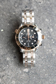 Omega Seamaster Diver 300 MChronometer Chronograph Master Volledige set in (vrijwel) nieuwstaat