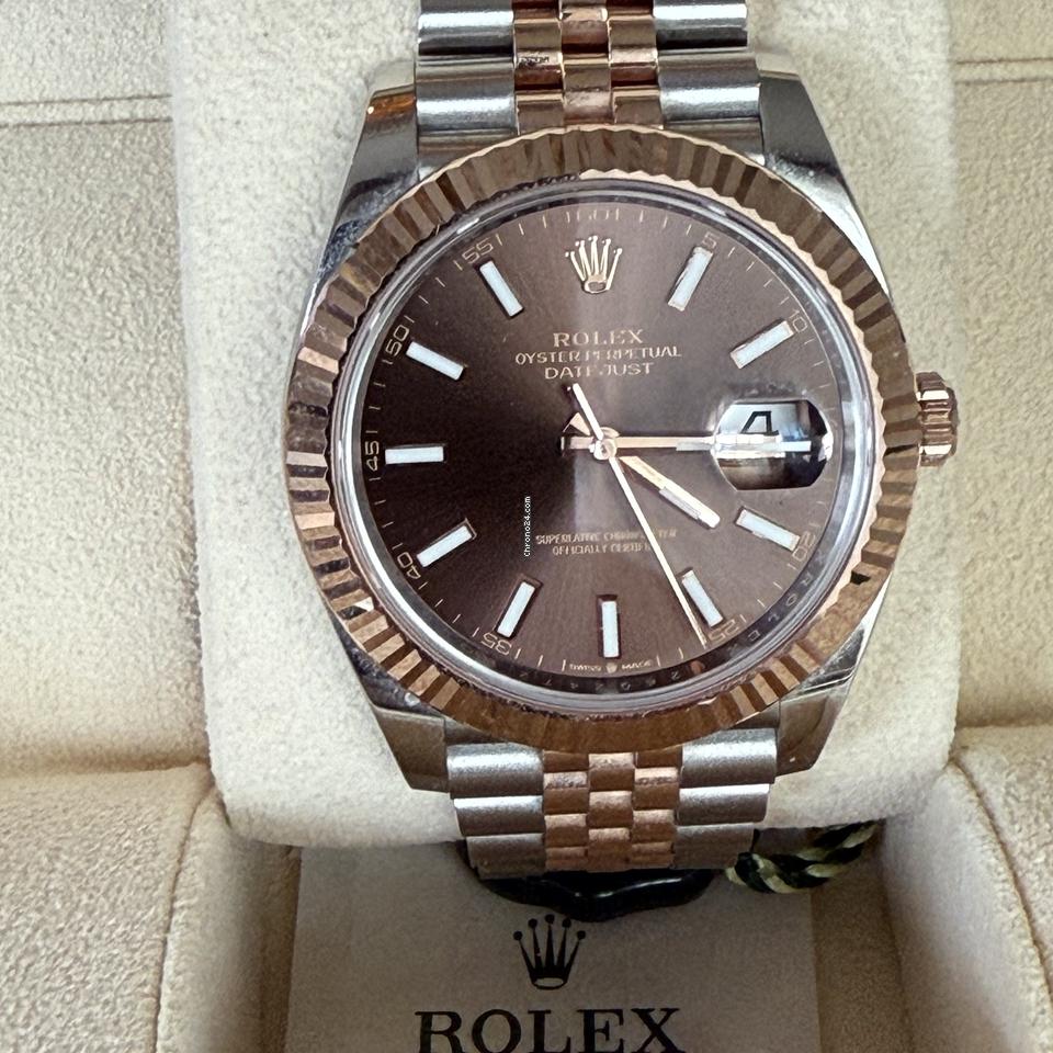 Rolex | Datejust | 126331 | 41 mm | Gold/Steel | Brown | Automatic