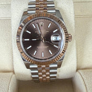 Rolex | Datejust | 126331 | 41 mm | Gold/Steel | Brown | Automatic
