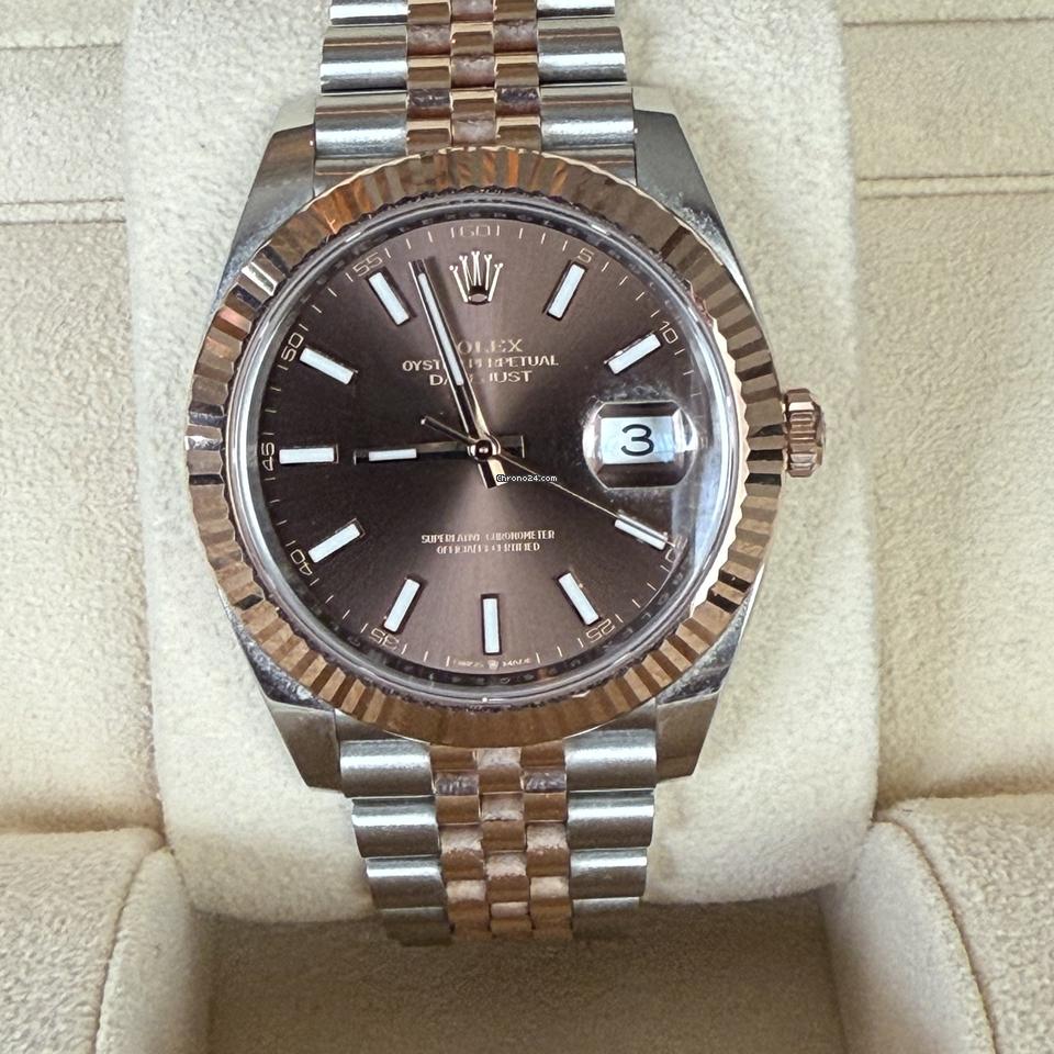 Rolex | Datejust | 126331 | 41 mm | Gold/Steel | Brown | Automatic