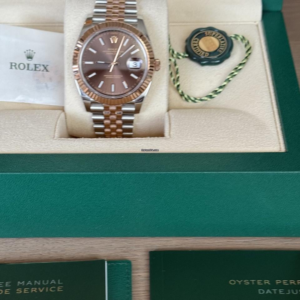 Rolex | Datejust | 126331 | 41 mm | Gold/Steel | Brown | Automatic