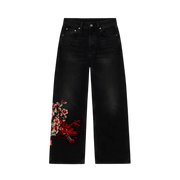 Myugen Hanae Embroidered Denim — Black (Limited Edition)