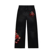 Myugen Hanae Embroidered Denim — Black (Limited Edition)