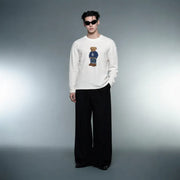 Blacklist Bear Basics Waffle T-Shirt Off White