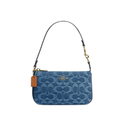 Coach Nolita 19 In Signature Denim Gold Indigo