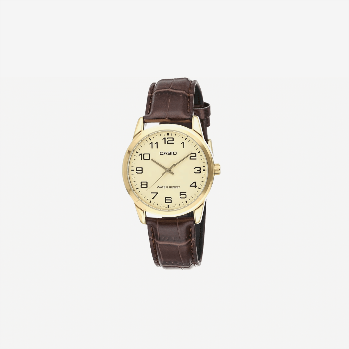 Casio Mtp-v001gl-9b Quartz Watch with Genuine Leather