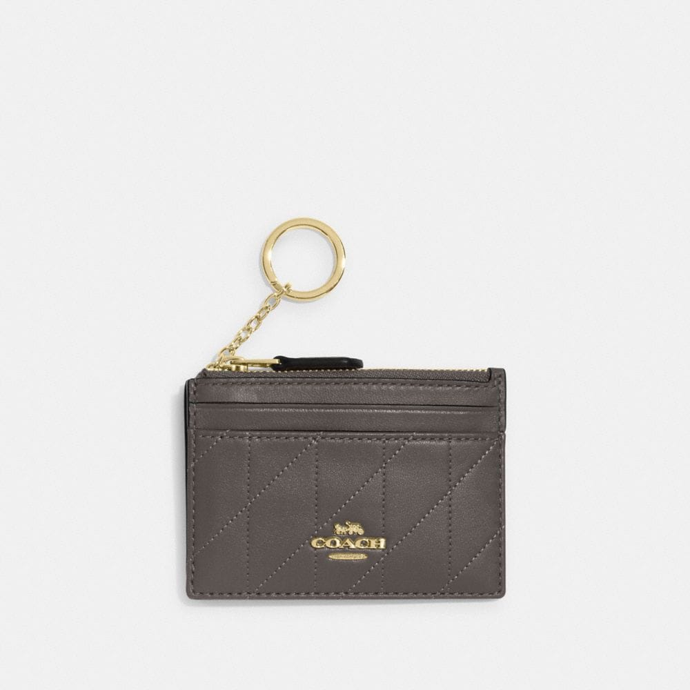 Coach Mini Skinny Id Case With Quilting Im Slate