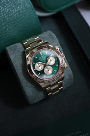 Rolex | Daytona | 126508 | Gold/Steel | Yellow gold | Green | Automatic