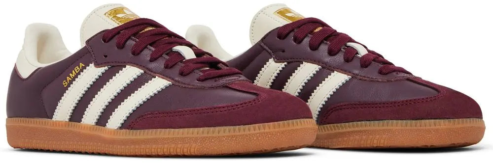 Adidas Wmns  Samba OG Maroon Gold Metallic