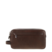 Beauty Case with Double Zipper in Burgundy