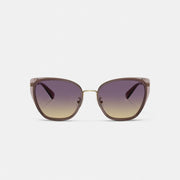 C Hardware Metal Square Sunglasses