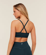 Gymshark Ruched Sports Bra - Deep Petrol Blue