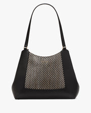 Lena Straw Triple Compartment Shoulder Bag