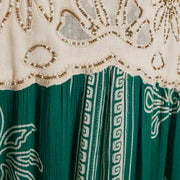 Green Beaded Mini Beach Dress
