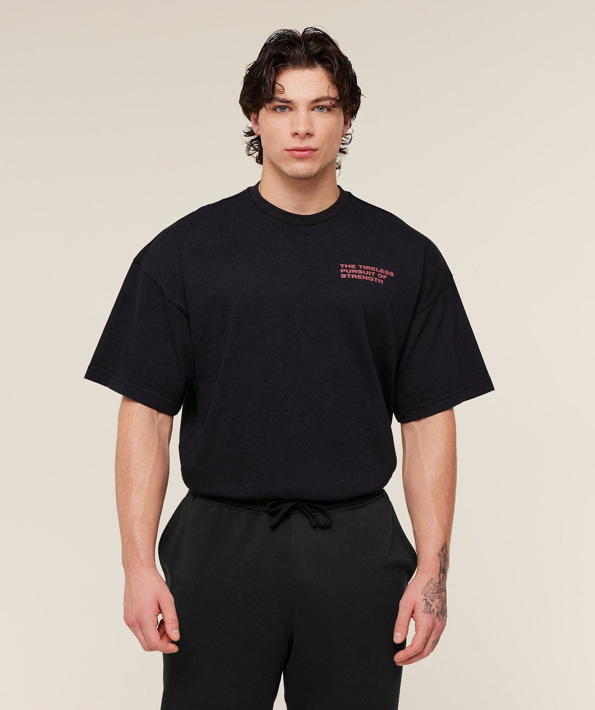 Gymshark Power x Frazetta Graphic T-Shirt - Black/Rust Red