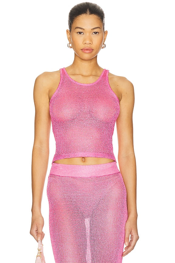 superdown Miranda Knit Top in Pink