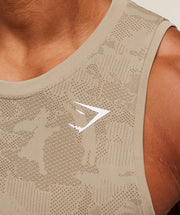 Gymshark Geo Seamless Tank - Cement Brown/Soul Brown