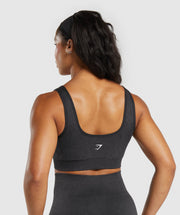 Gymshark Adapt Fleck Sports Bra - Black/Smokey Grey