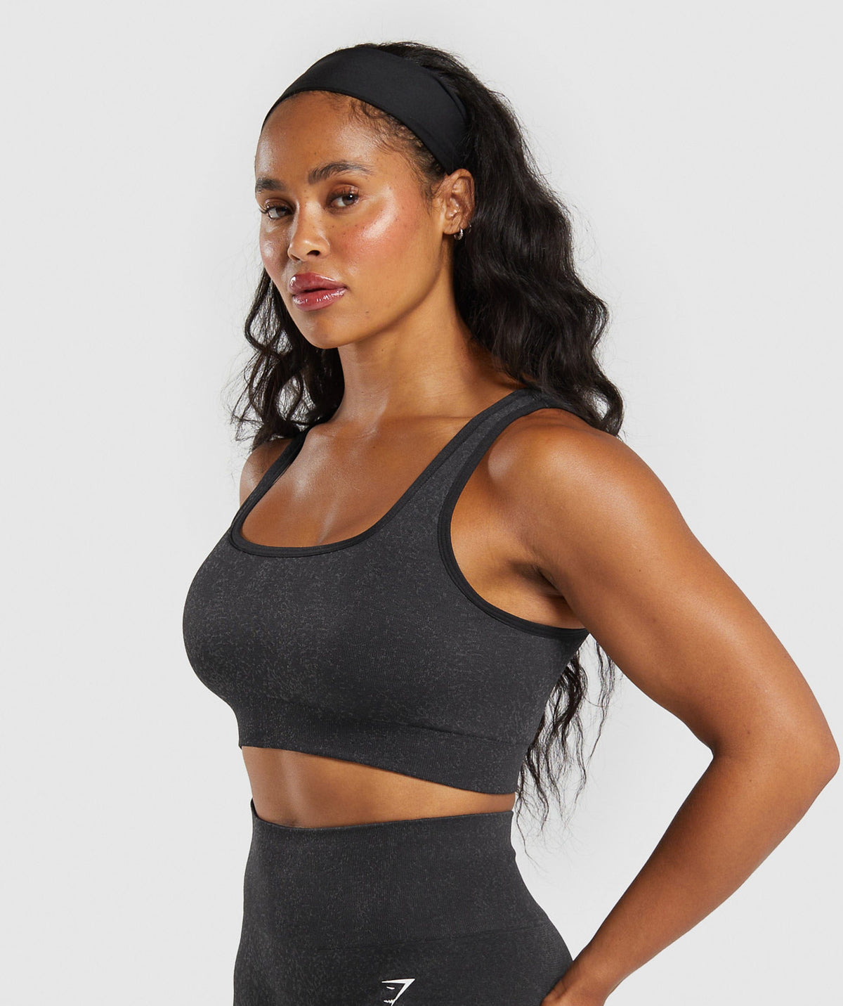 Gymshark Adapt Fleck Sports Bra - Black/Smokey Grey