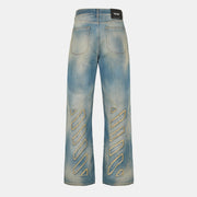 Patch Wide Leg Jeans