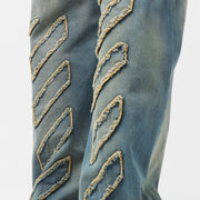 Patch Wide Leg Jeans