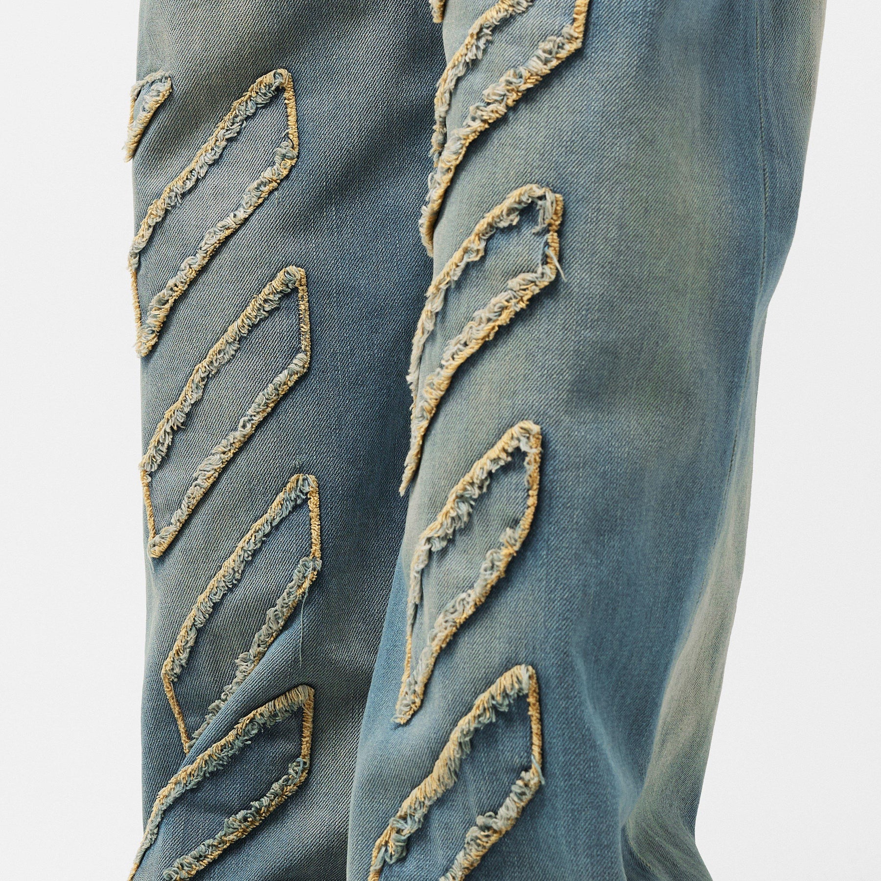 Patch Wide Leg Jeans
