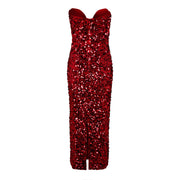 3d Sequin Midi Dress