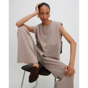 Beige Knitted Waistcoat