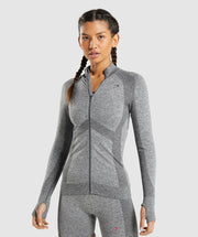 Gymshark Flex Zip Through Jacket - Charcoal Marl