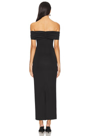 superdown Blake Off Shoulder Gown in Black