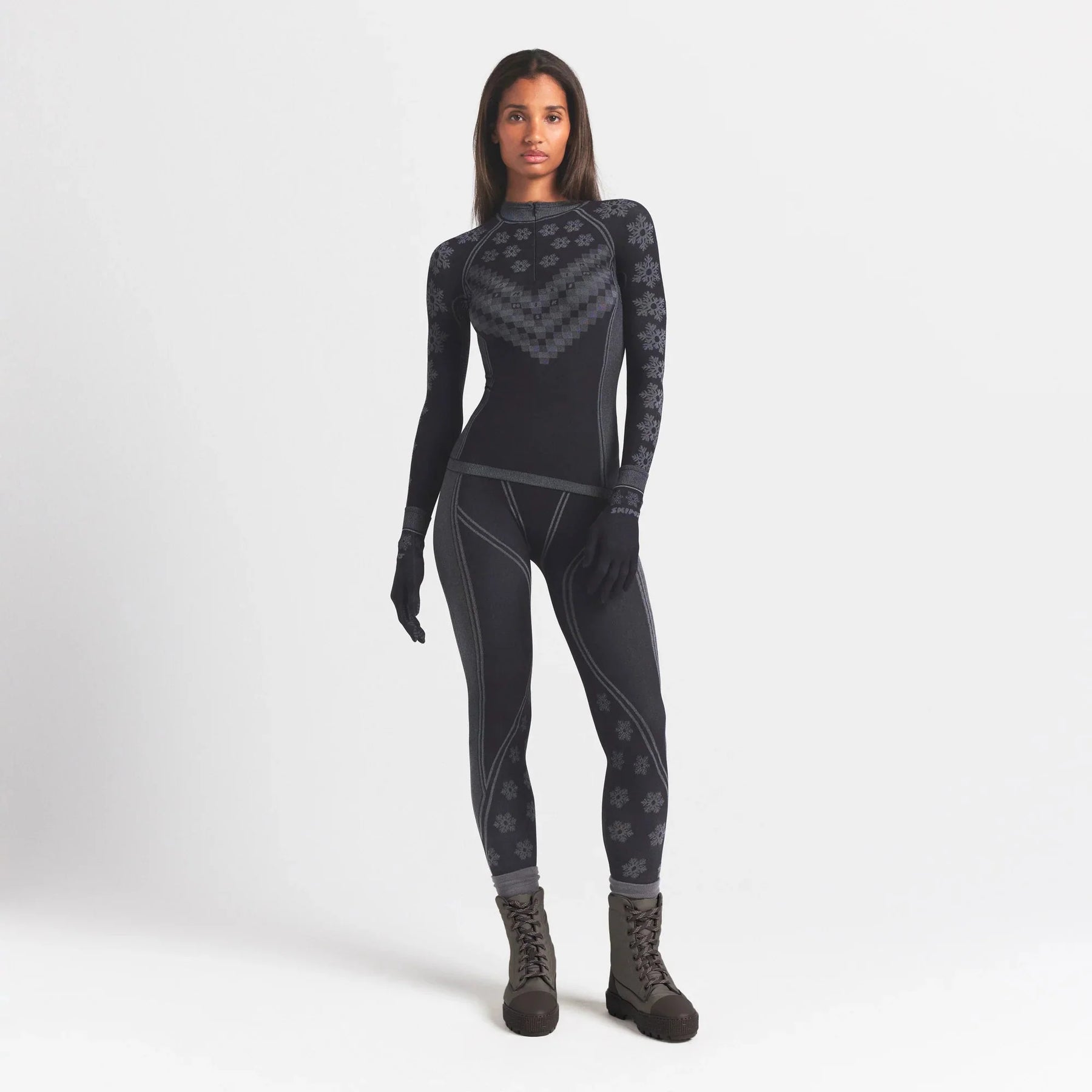 SKIMS FIRST LAYERS LEGGING | OBSIDIAN WINTER FAIR ISLE