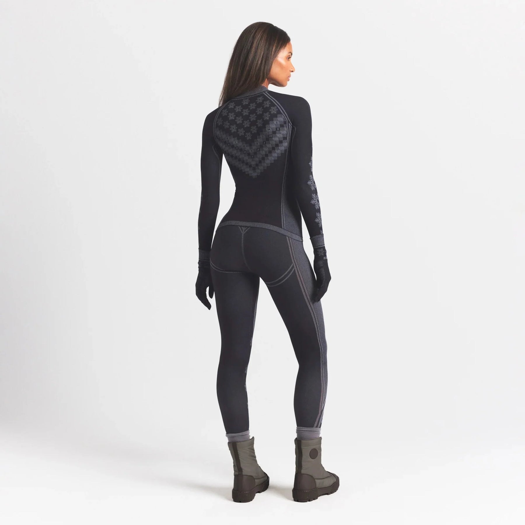 SKIMS FIRST LAYERS LEGGING | OBSIDIAN WINTER FAIR ISLE