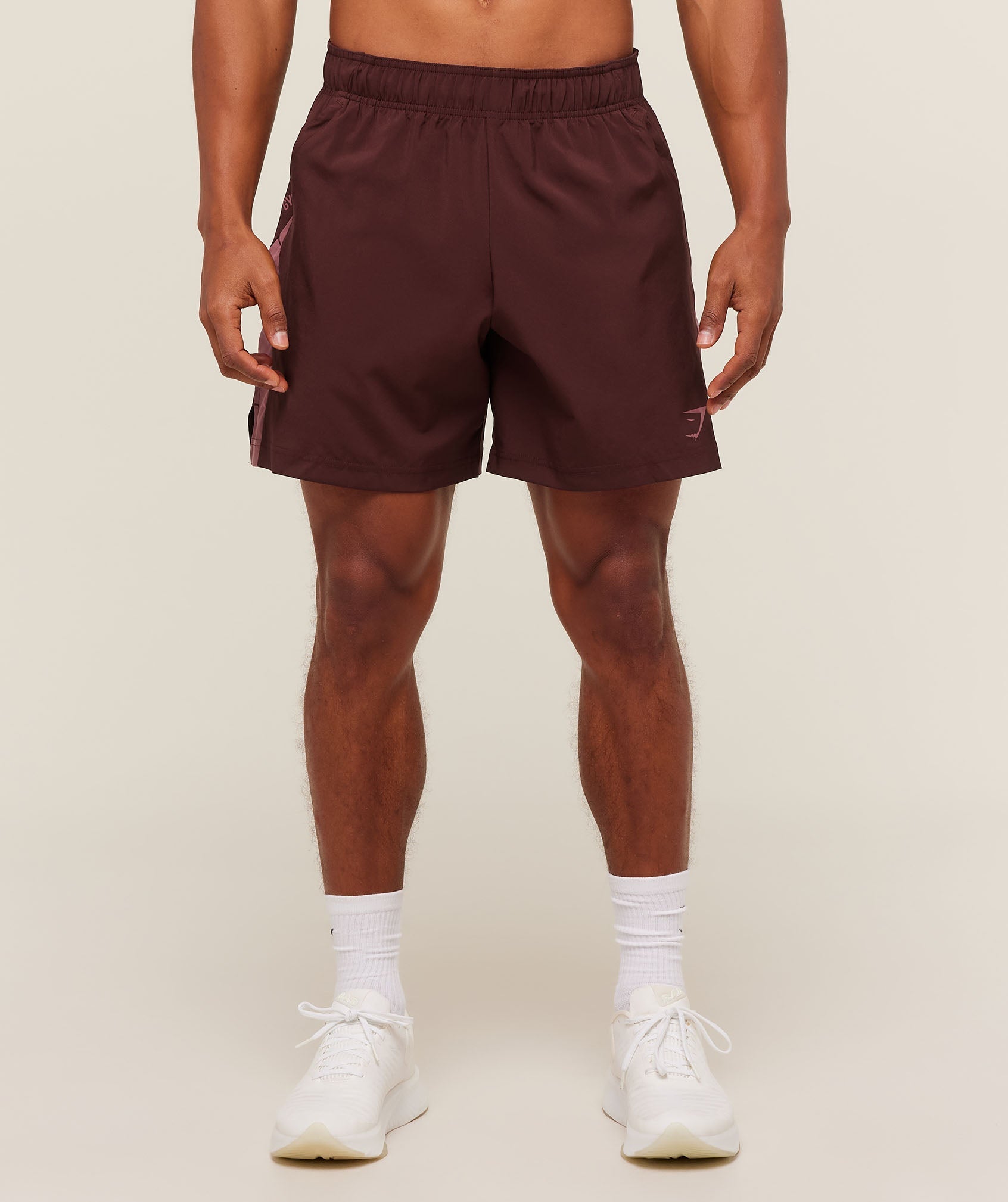 Gymshark Sport  7" Shorts - Rich Maroon/Reset Pink