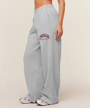 Gymshark Collegiate Graphic Straight Leg Jogger - Light Grey Core Marl