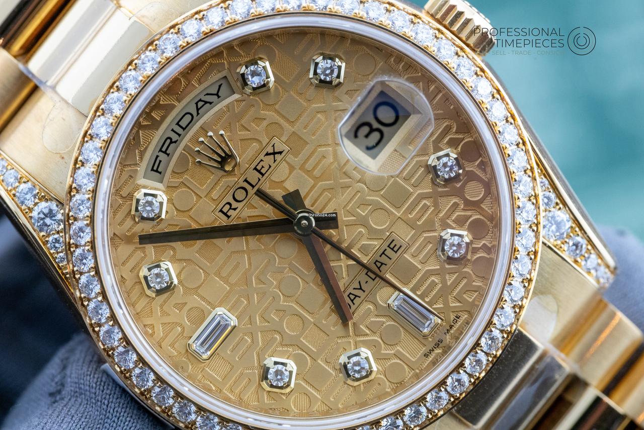 Rolex | Day-Date | 118388 | Yellow gold | 36 mm | Yellow gold | Champagne | Automatic