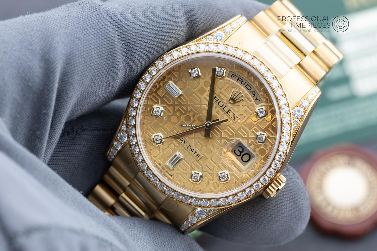 Rolex | Day-Date | 118388 | Yellow gold | 36 mm | Yellow gold | Champagne | Automatic