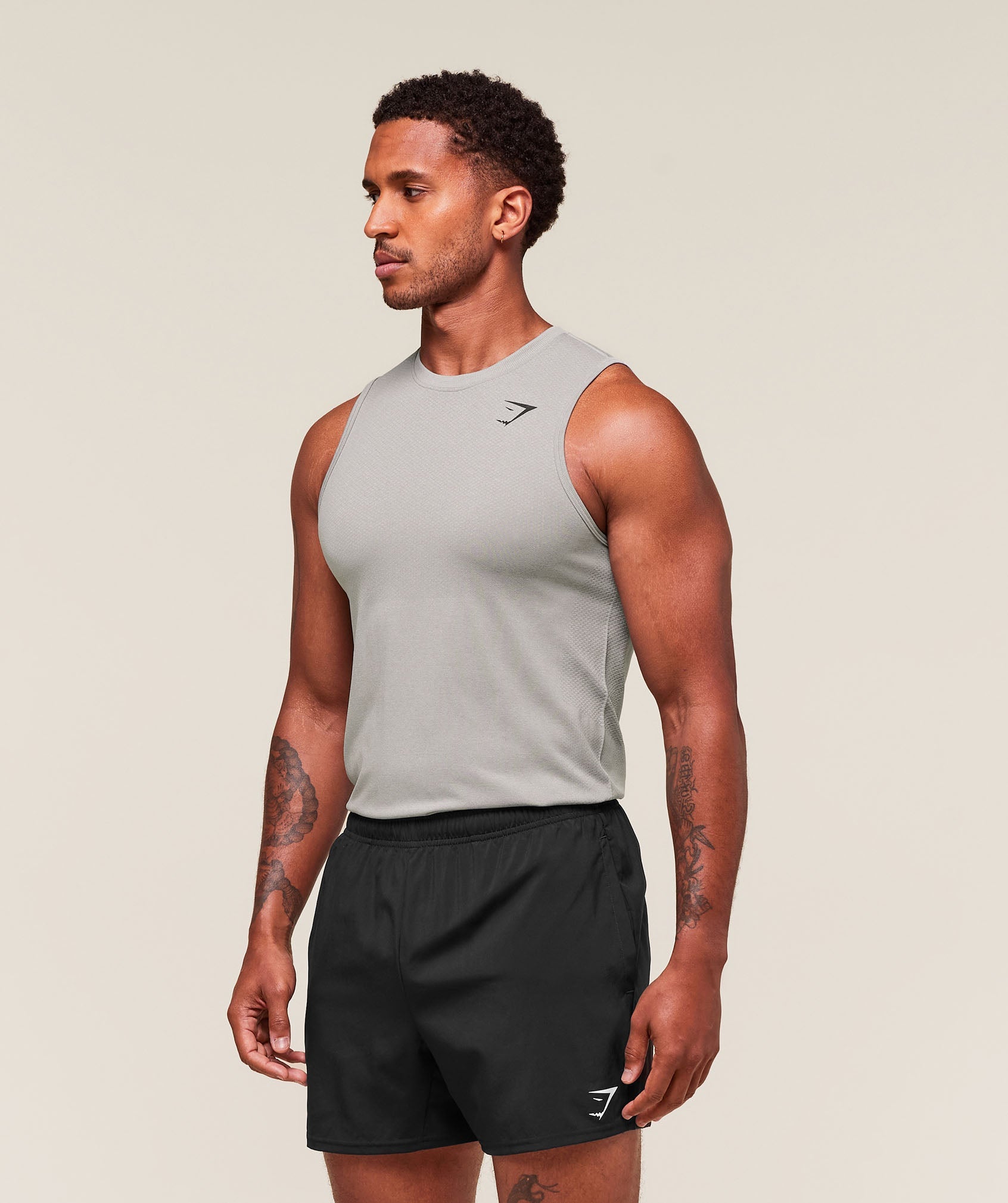 Gymshark Vital Tank - Light Grey/Smokey Grey