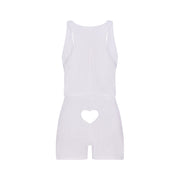 WORN IN JERSEY HEART ONESIE | SNOW