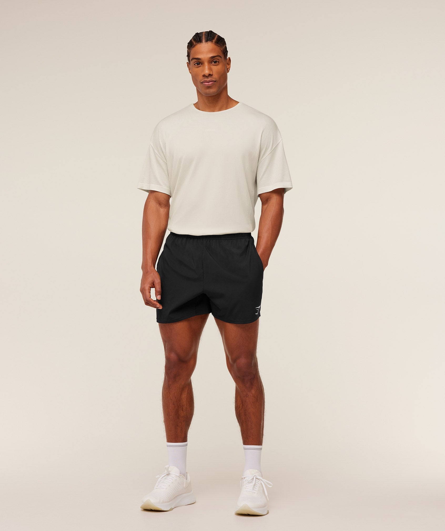 Gymshark Distance Seamless T-Shirt -  Soft White /  Soft White