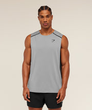 Gymshark Arrival Contrast Tank -  Smokey Grey /  Onyx Grey