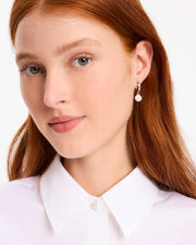 Heritage Bloom Huggie Drop Earrings