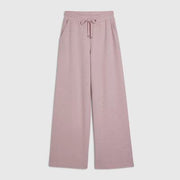 Pink Metallic Drawstring Wide Leg Trousers