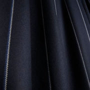 Navy pinstripe wide leg trousers