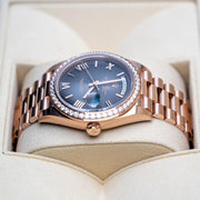 Rolex | Day-Date | 228345RBR | Rose gold | 40 mm | Rose gold | Black | Automatic