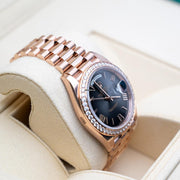 Rolex | Day-Date | 228345RBR | Rose gold | 40 mm | Rose gold | Black | Automatic